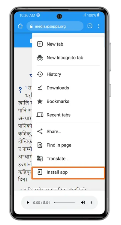 Web App or PWA Installation Instruction for Android Devices